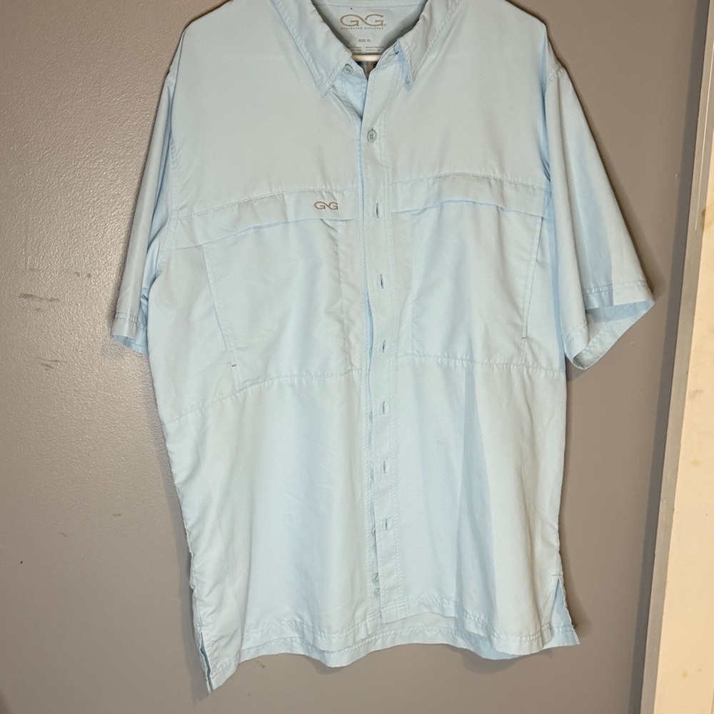 Light Blue GameGuard Outdoors Casual Button Down Shirt
